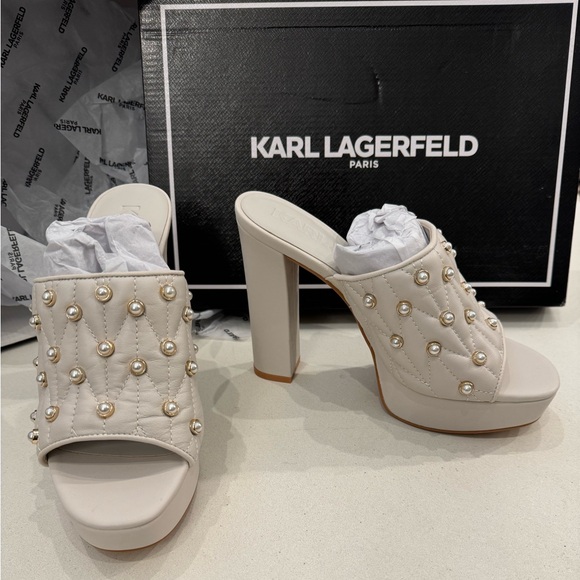 Karl Lagerfeld Shoes - Pearl quilted heels
